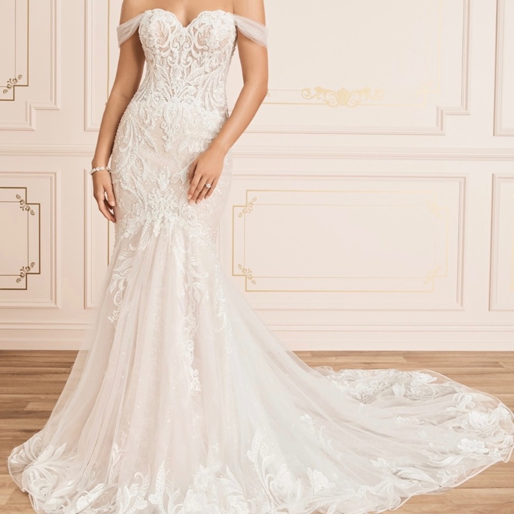 Sophia Tolli Clarissa Y12033 - Ethereal Off The Shoulder Lace Wedding Gown